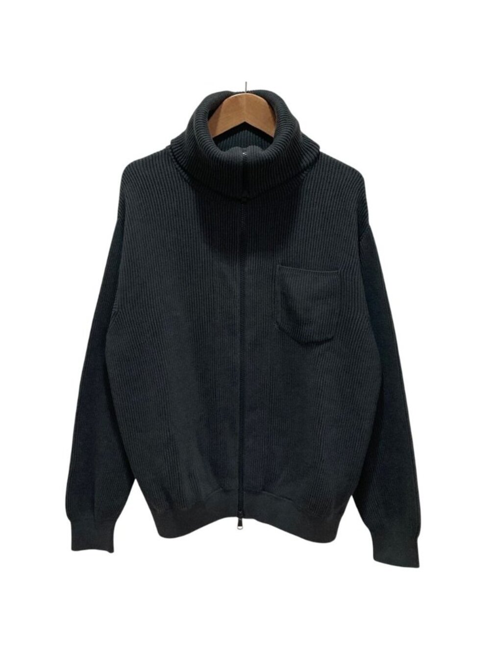 Brunello Cucinelli Monile Cotton Knit Zip Cardigan Charcoal Gray XS